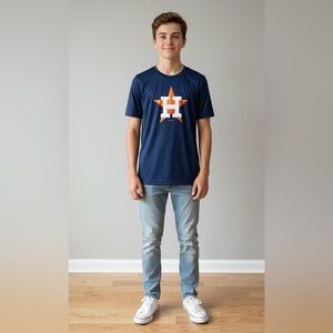 Genuine Merchandise Houston Astros Boys T-shirt Size Large 14/16